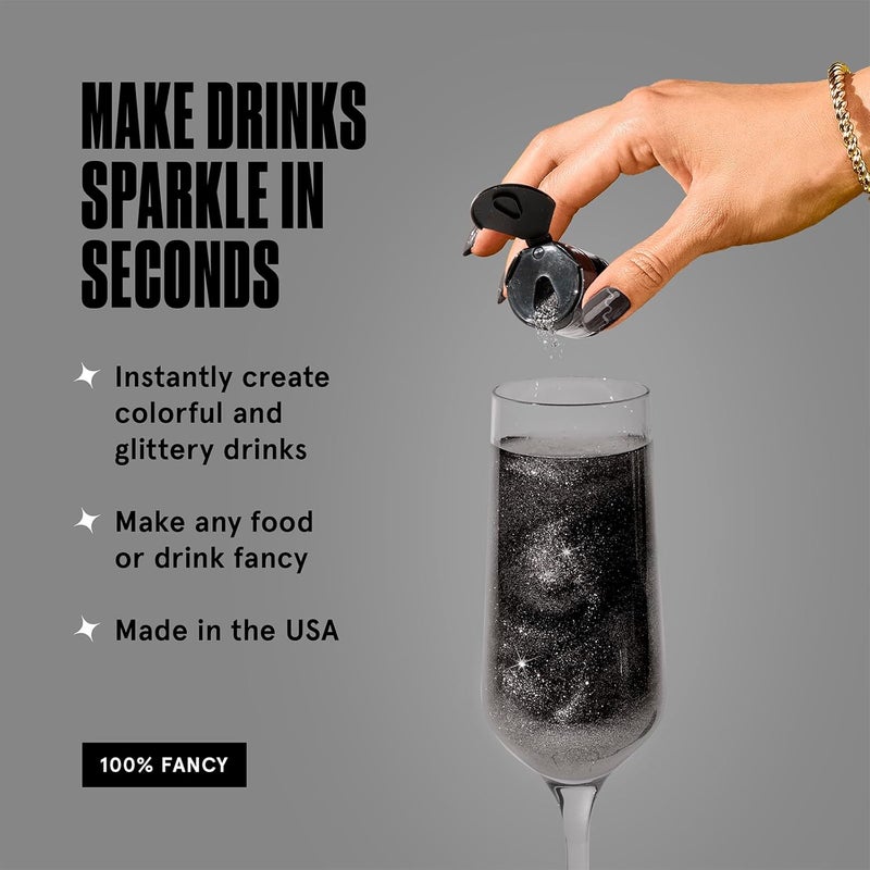 Fancy Sprinkles Onyx Black Edible Glitter - Image 4